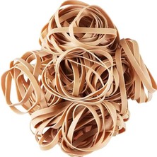 Larskas Kalın Ambalaj Lastiği 50 gr 25 Li 1 PAKET%100 Kauçuk 64X6MM Geniş Büyük Paket Lastik Kasa Poşet Taşıma Lastiği