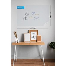 Larskas Fark Tanıtım Şeffaf, 2 Adet Yapışkansız Tutunan, Statik, Inovatif, Pratik Yazı Tahtası, Elektrostatik Kağıt (Centimeters, 60 x 100)