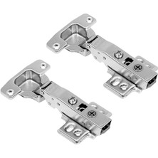 Larskas 1 Çift Master Frenli Dolap Kapak Menteşesi Pistonlu Düz Tas Menteşe
