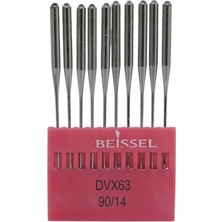 Beissel DVX63 Sanayi Tipi Reçme Makinesi Iğnesi 14/90 Numara Ses Uçlu 10 Adet (1 )