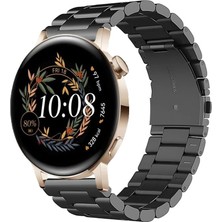 Huawei Watch Gt3 42MM Uyumlu Kordon Klasik Baklava Model Paslanmaz Çelik Metal Kayış