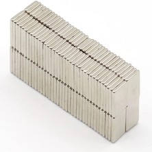 AyrStore Buğz 20 Adet 15X10X1.5 mm Köşeli Neodyum Mıknatıs N35 Magnet Dayanıklı Nikel Kaplama