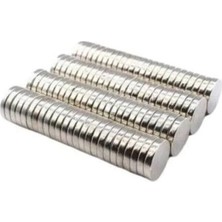 AyrStore Buğz 50 Adet 10X2MM Yuvarlak Neodyum Mıknatıs Güçlü Magnet Nikel Kaplamalı