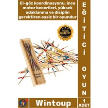 Wintoup #oyun Zeka Strateji Beceri Doğal Eğitici El Göz Koordinasyonu Sabır Odaklanma Ahşap Mikado Oyunu