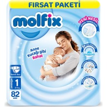 Molfix Fırsat Paketi Yenidoğan 1 Beden Bebek Bezi (1 x 82 Adet),