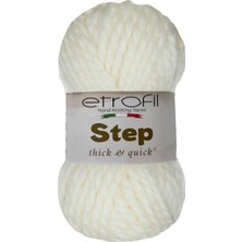 Etrofil Step Örgü İpi Kırık Beyaz %80 Akrilik %20 Yün 100g 60m (70299)