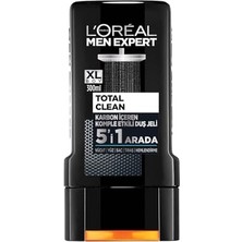 Larskas L'oreal Paris Men Expert Total Clean 5'i 1 Arada Kömürlü Duş Jeli 300 ml
