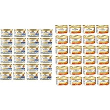 Larskas Gold Kıyılmış Ton Balıklı Yaş Kedi Sı, Yetişkin Kediler (24 x 85 Gr) ve  Gold Kıyılmış Sığır Etli Yaş Kedi Sı (24 x 85 Gr)