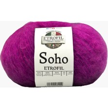 Etrofil Soho Örgü İpi Kadife Moru %55 Super Kid Mohair %23 Organik Merino Yün %22 Polyester 25g 225m (76131)
