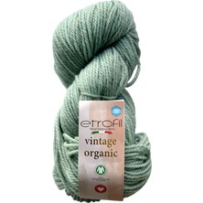 Etrofil Vintage Organic Örgü İpi Adaçayı Yeşili  %100 Yün 100g 120m (79080)