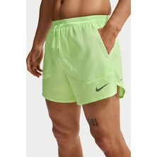 Nike Stride Dri-Fit 5 Brief-Lined Running Shorts 5 Inch Slip Astarlı Reflektörlü Erkek Koşu Şortu Yeşil