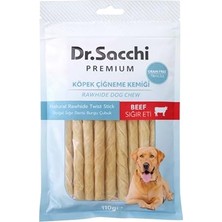 Larskas Dr. Premium Sığır Etli Doğal Sığır Derisi Burgu Çubuk Tahılsız Köpek Ödülü 5" 7-8 gr 15'li