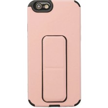 Hayat Store Apple Iphone 6 Kılıf Mega Standlı Silikon - Pudra
