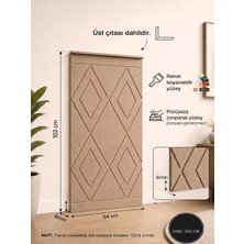 HMC Decor Dekoratif 6mm Ham MDF Duvar Paneli Model 4 54x102 cm Modern Tasarım