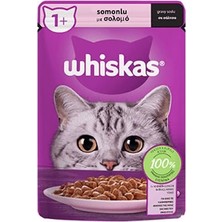 Larskas Whiskas Pouch Sos Içinde Somonlu Yetişkin Kedi Konservesi 28 Adet 85 gr