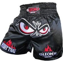 Empressco Profesyonel Muay Thai ve Kick Boks Siyah Nakışlı Şort, Rahat ve Şık