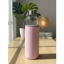 Empressco Kadife Kılıflı Cam Matara 750 Ml, Şık ve Dayanıklı Seyahat Için