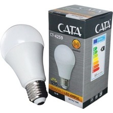 12W Sensörlü LED Ampul 6400K Beyaz E27CATA CT-4259