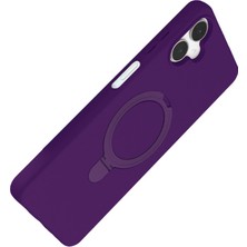 Bezos Galaxy A06 Regal Magsafe Standlı Kapak - Derin Mor