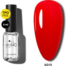 Momo Professional Kalıcı Oje K019 Koyu Kırmızı 4 ml Uzun Süreli Kalıcılık ve Yüksek Pigment