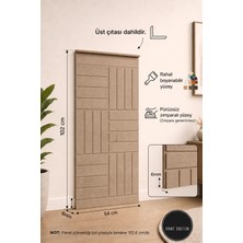 HMC Decor Dekoratif 6mm Ham MDF Duvar Paneli Model 3 54x102 cm Modern Tasarım