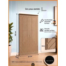 HMC Decor Dekoratif Boyanabilir 6mm Ham Mdf Duvar Paneli Model 7