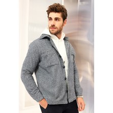 Hatemoğlu Gri Regular Fit Pamuklu Overshirt Gömlek Ceket