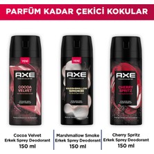 Axe Erkek Sprey Deodorant Cherry Spritz 150 ml + Cocoa Velvet 150 ml + Marsmallow Smoke 150 ml