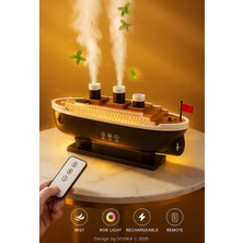 Cash Dukkan Jellyfish Gemi Tasarimli Aroma Difuzor - Hava Nemlendirici (Led Efektli)