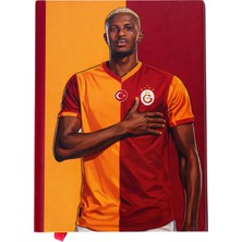 Galatasaray Lisanslı Victor Osimhen Baskılı Defter - Sert Kapak Çizgili Okul Not Defteri 15X21,5 cm
