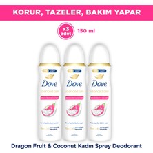 Dove Kadın Sprey Deodorant 72 Saat Koruma Dragon Fruit & Coconut 150 ml X3