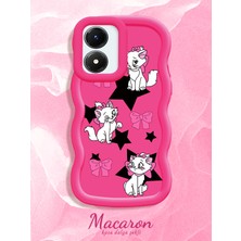 HONTINGA Vivo Y02S Uyumlu Kılıf Düşüme Önleyici Basitlik Anti Düşme Kamera Koruyucu Basit Kırmızı Yumuşak Silikon Couple Telefon Kılıfı Kedi Desen K9-0276
