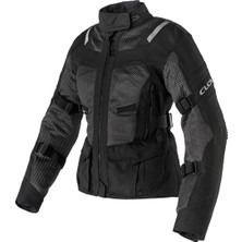 Clover Ventouring-4 Wp Korumalı Kadın Motosiklet Montu Siyah