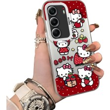 HONTINGA Tecno Camon 40 ile Uyumlu Kılıf Silikon Kenar Sert Arka Kamera Koruyucu Basitlik Anti Düşme Kamera Korumalı Kitty Desen Couple Telefon Kılıfı Kadın ve Erkek Için Uygundur K1-1601