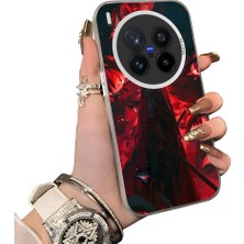 HONTINGA Vivo X300 Pro ile Uyumlu Kılıf Silikon Kenar Sert Arka Kamera Koruyucu Basitlik Anti Düşme Kamera Korumalı Anime Desen Couple Telefon Kılıfı Kadın ve Erkek Için Uygundur K1-1531