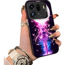 HONTINGA Oppo Find X9 Pro 5g ile Uyumlu Kılıf Silikon Kenar Sert Arka Kamera Koruyucu Basitlik Anti Düşme Kamera Korumalı Anime Desen Couple Telefon Kılıfı Kadın ve Erkek Için Uygundur K1-1534