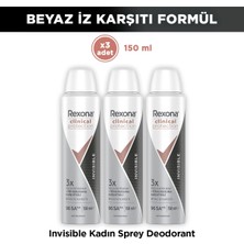 Rexona Kadın Clinical Protection Spray Deodorant Invisible 150 ml X3