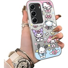 HONTINGA Tecno Camon 40 ile Uyumlu Kılıf Silikon Kenar Sert Arka Kamera Koruyucu Basitlik Anti Düşme Kamera Korumalı Karikatür Desen Couple Telefon Kılıfı Kadın ve Erkek Için Uygundur K1-1603