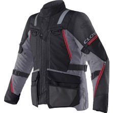 Clover Outland-3 Wp Korumalı Motosiklet Montu Siyah  Kırmızı