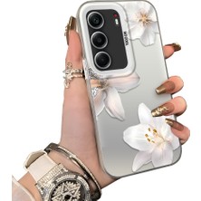 HONTINGA Tecno Camon 40 Pro 5g ile Uyumlu Kılıf Silikon Kenar Sert Arka Kamera Koruyucu Basitlik Anti Düşme Kamera Korumalı Çiçekli Desen Couple Telefon Kılıfı Kadın ve Erkek Için Uygundur K1-1533