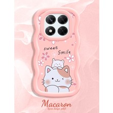 HONTINGA Xiaomi Redmi Note 14 Pro 4g Uyumlu Kılıf Düşüme Önleyici Basitlik Anti Düşme Kamera Koruyucu Basit Pembe Yumuşak Silikon Couple Telefon Kılıfı Kedi Desen K9-0275