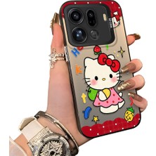 HONTINGA Oppo Find X9 Pro 5g ile Uyumlu Kılıf Silikon Kenar Sert Arka Kamera Koruyucu Basitlik Anti Düşme Kamera Korumalı Kitty Desen Couple Telefon Kılıfı Kadın ve Erkek Için Uygundur K1-1602