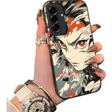 HONTINGA Samsung Galaxy A56 ile Uyumlu Kılıf Silikon Kenar Sert Arka Kamera Koruyucu Basitlik Anti Düşme Kamera Korumalı Anime Desen Couple Telefon Kılıfı Kadın ve Erkek Için Uygundur K1-1528