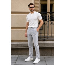 Madmext Gri Regular Fit Düz Kesim Yan Cepli Erkek Pantolon 6540