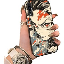 HONTINGA Samsung Galaxy A30S ile Uyumlu Kılıf Silikon Kenar Sert Arka Kamera Koruyucu Basitlik Anti Düşme Kamera Korumalı Anime Desen Couple Telefon Kılıfı Kadın ve Erkek Için Uygundur K1-1528