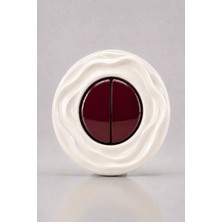 VRC Ticaret Özel Tasarım Wavy Serisi Dış Krem Iç Bordo Dekoratif Anahtar A Kalite Plastik (Mekanizma Dahildir)
