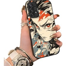 HONTINGA Samsung Galaxy A52S 5g ile Uyumlu Kılıf Silikon Kenar Sert Arka Kamera Koruyucu Basitlik Anti Düşme Kamera Korumalı Anime Desen Couple Telefon Kılıfı Kadın ve Erkek Için Uygundur K1-1528
