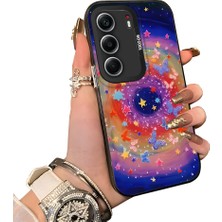 HONTINGA Tecno Camon 40 ile Uyumlu Kılıf Silikon Kenar Sert Arka Kamera Koruyucu Basitlik Anti Düşme Kamera Korumalı Yıldız Desen Couple Telefon Kılıfı Kadın ve Erkek Için Uygundur K1-1525