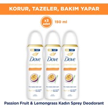 Dove Kadın Sprey Deodorant 72 Saat Koruma Passion Fruit & Lemongrass 150 ml X3