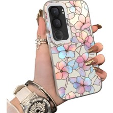 HONTINGA Vivo Y31 5g ile Uyumlu Kılıf Silikon Kenar Sert Arka Kamera Koruyucu Basitlik Anti Düşme Kamera Korumalı Çiçekli Desen Couple Telefon Kılıfı Kadın ve Erkek Için Uygundur K1-1600